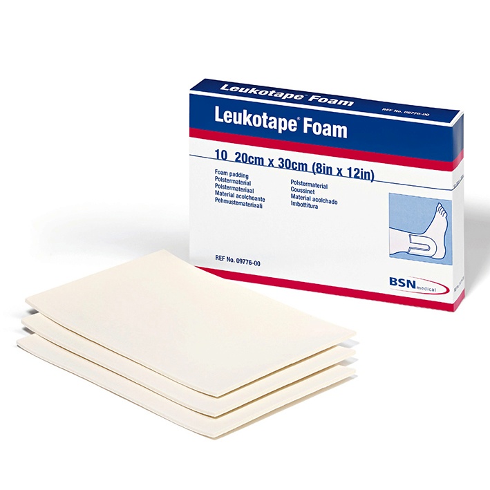 Leukotape Foam Schaumgummi Polstermaterial, 20 x 30 cm (10 Stck.)