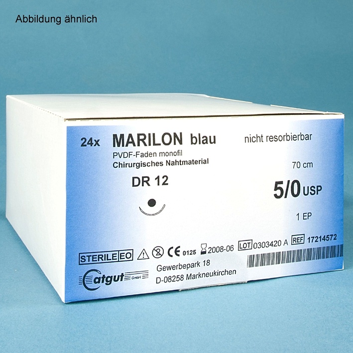 MARILON DS 19 4/0=1,5, blau, monofil Nahtmaterial Fadenlänge 70 cm (24 Stck.)