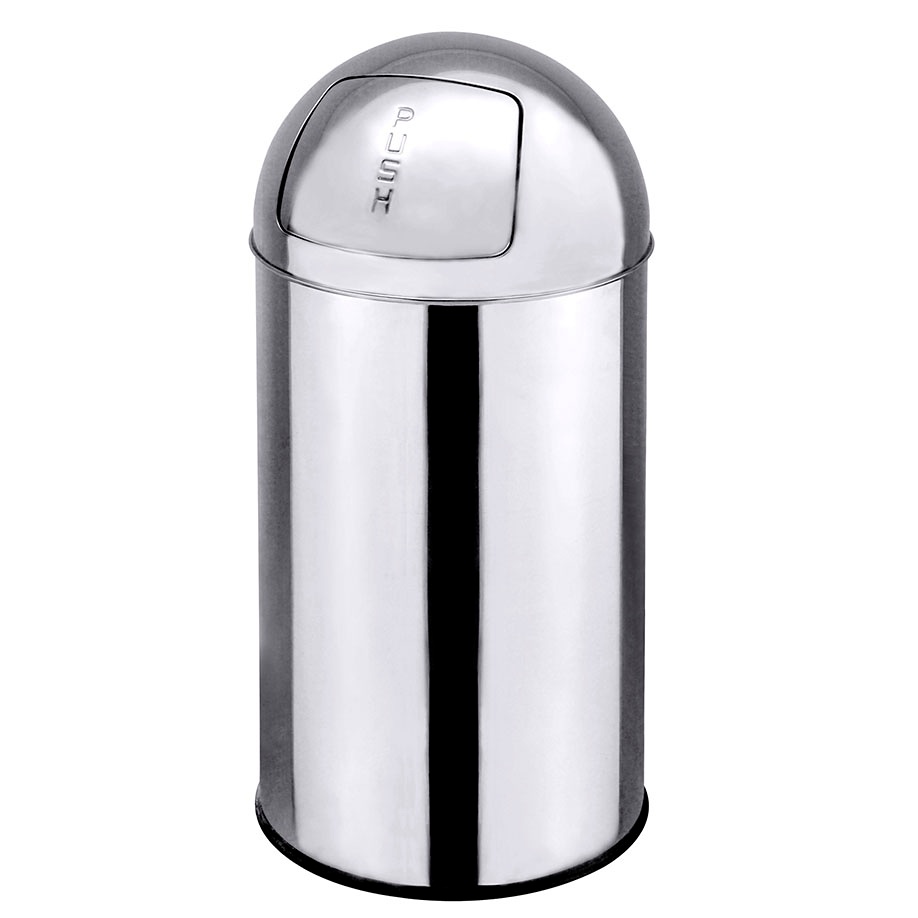[CON 1619/040] PUSH-Abfallbehälter, 24 Ltr., Ø 30 cm 63 cm hoch -neue Ausführung
