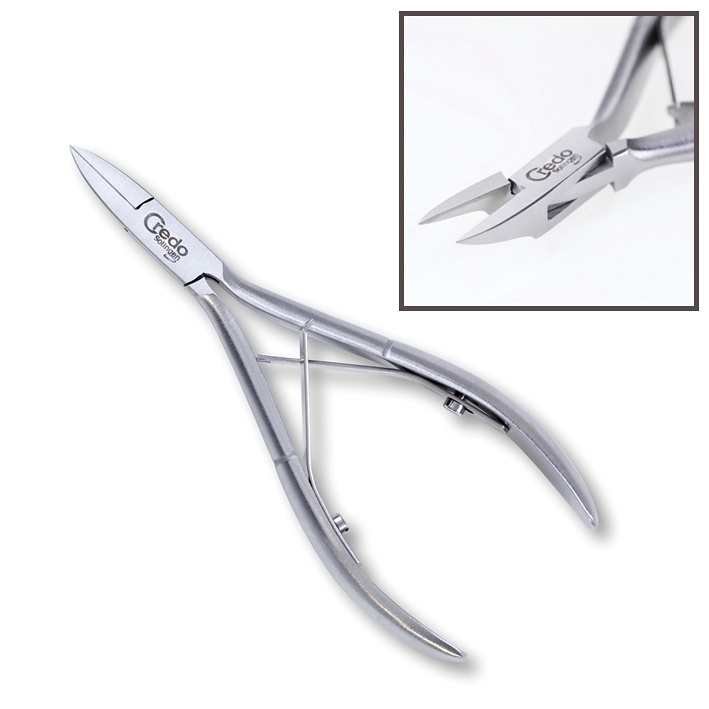 Credo Profi-Eckenzange 11,5 cm spitz Rostfrei mattiert - Plastiketui