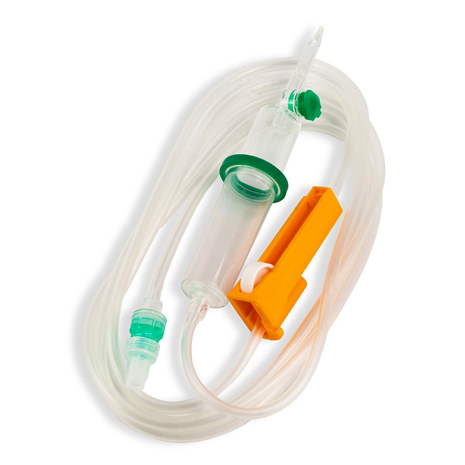 [DIS 60218] SOLUFLO-Infusionsgeräte LLVPA 180 cm mit Rückschlagventil, Air-Stop (100 Stck.)