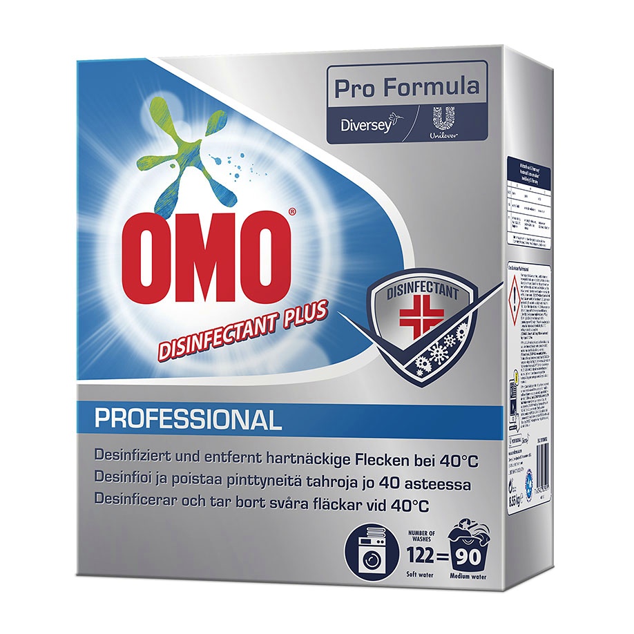 [DIV 101106192] Omo Disinfectant Plus Professional 8.55 kg, enzymatisch, phosphatfrei