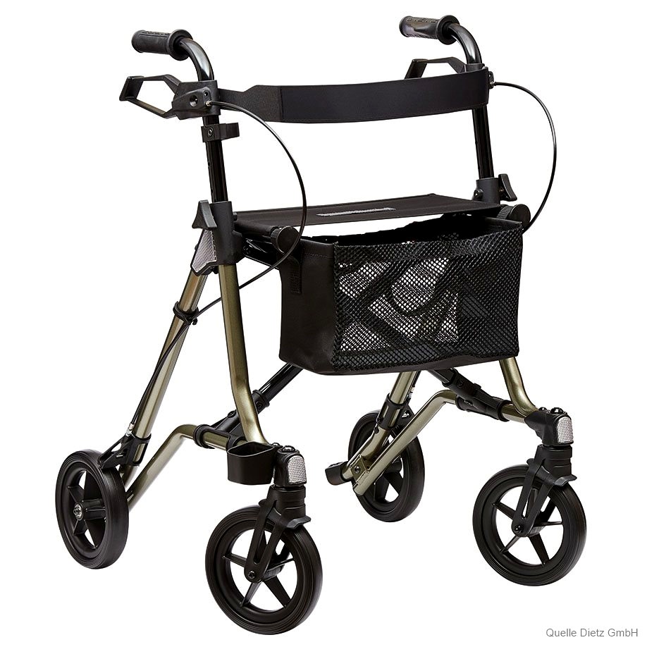 [DIZ 200160] Leichtgewichtrollator TAiMA M-GT aus Aluminium Gestell resedagrün metallic