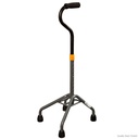 Vierfuß-Gehhilfe Tomtar Alu Schwarz-eloxiert