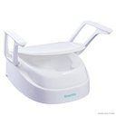 Toilettensitzerhöhung SmartFix weiß Mit Armlehnen und Deckel