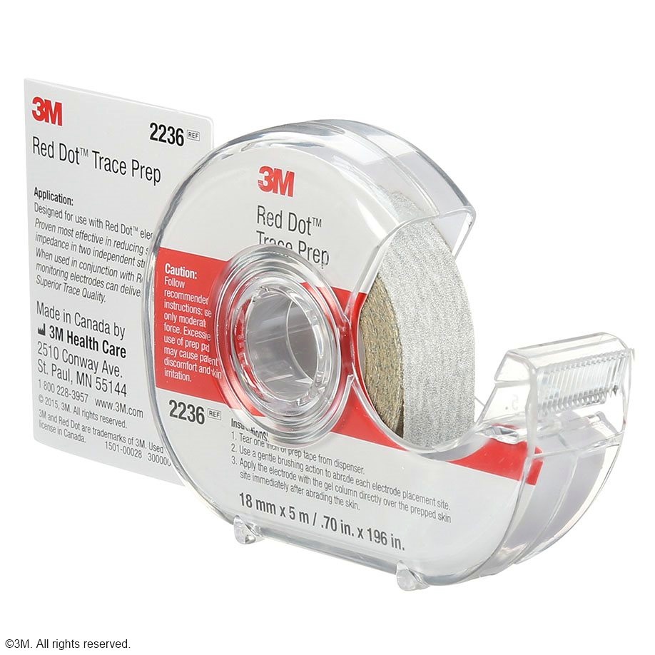 [DMM 2236] 3M Red Dot Abrasionsband zur Hautvorbereitung, 5 m x 18 mm (36 Stck.)