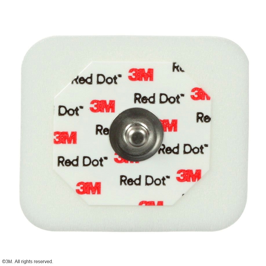 [DMM 2560] 3M Red Dot EKG-Elektroden F. Erw. F.Intensiv 3,5 x 4 cm (50 Stck.)