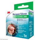 3M Micropore Silicone Silikonpflaster Blau 2,5 cm x 5 m einzeln verpackt