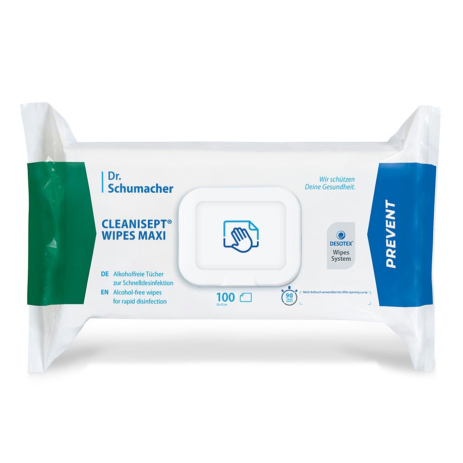 [DSM 00-208-T100] Cleanisept Wipes Maxi Flowpack Desinfektionstücher (100 T.)