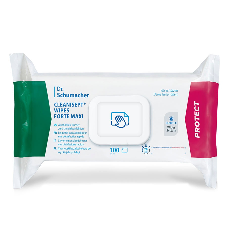 [DSM 00-235-T100] Cleanisept Wipes Forte Maxi Desinfektionstücher (100 T.)