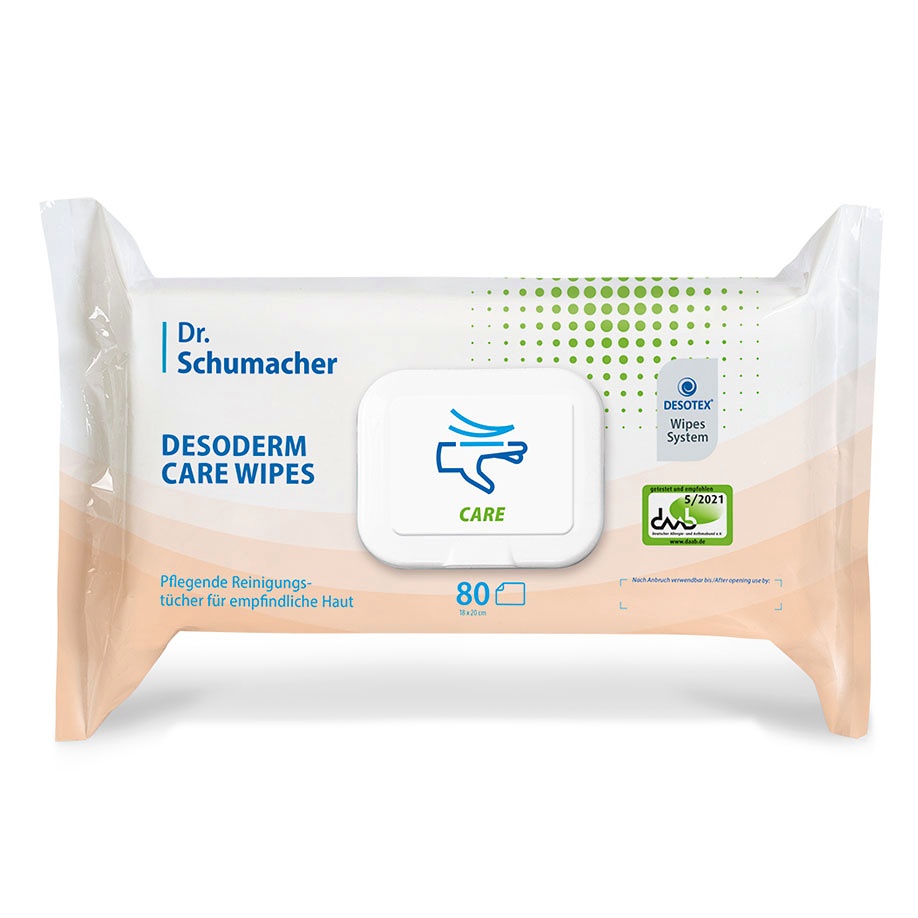 [DSM 00-639NK-T080] Desoderm Care Wipes Hautreinigungstücher (80 Tücher)
