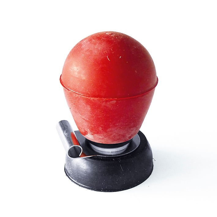 Brustwandsaugelektrode rot, für Hellige Mit 4 mm Bananenstecker-Anschluss