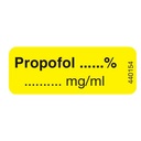 Clinical Spritzenetiketten gelb 13 x 35 mm (1 Rolle á 1000 Stck.)