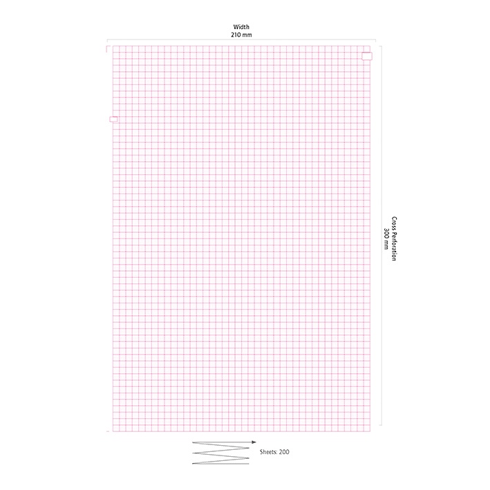 Siemens EKG-Papier Megacart/Sicard 740 210 mm x 300 mm (200 Bl.)