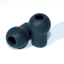 Ohroliven-Soft (PUR) anthrazit Birnenform, Ø-Innen 3 mm (10 Stck.)