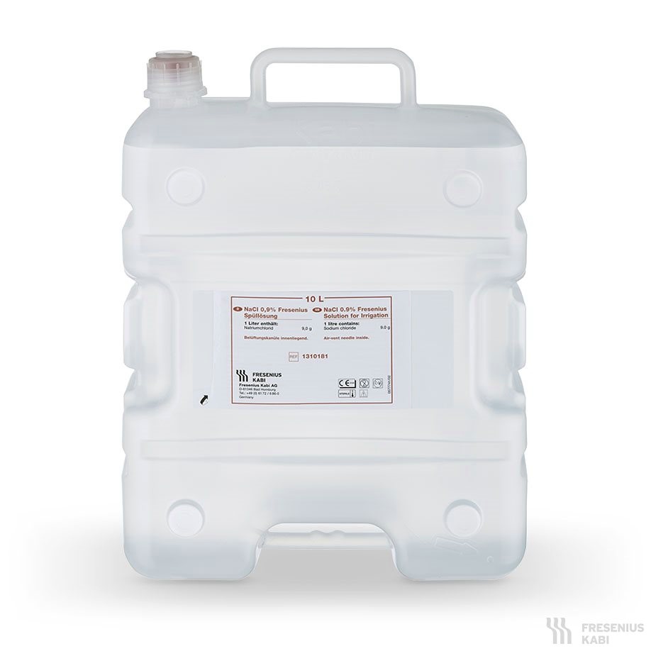 NaCl. 0,9 % Fresenius 10 Ltr. Flachbehälter mit Stopfenanschluss