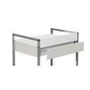 Schubladenrückblende weiß, 100 mm hoch Für Variocar 60