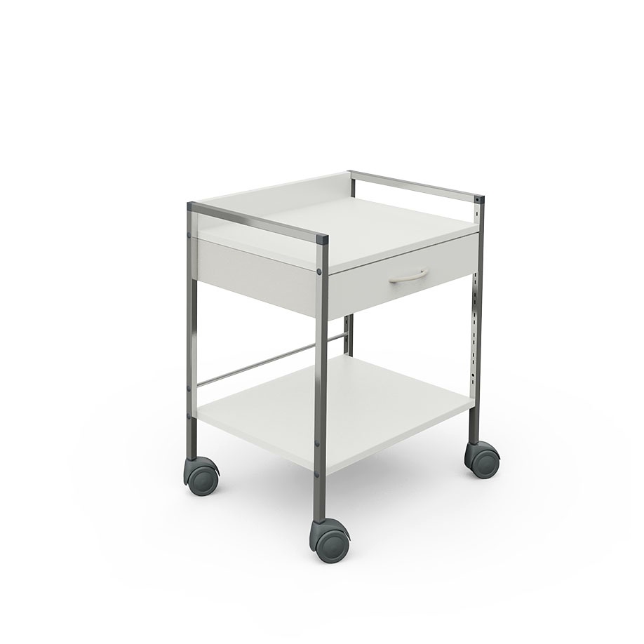 [HAE 15609] Variocar 45 Basiswagen 703 mm hoch Mit 1 Schublade, weiß