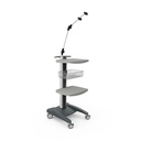 Fuego Ergometriewagen 1, grau 1 ABS-Ablageplatte, 1 Ablagekorb, Kabel