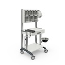 Doppio 60 Funktionswagen, weiß PicBox-Plus, mit 2 Ablageplatten