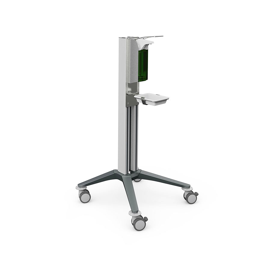 Bravo Hygienewagen 1, grau, mit Desinfektionsmittelspender