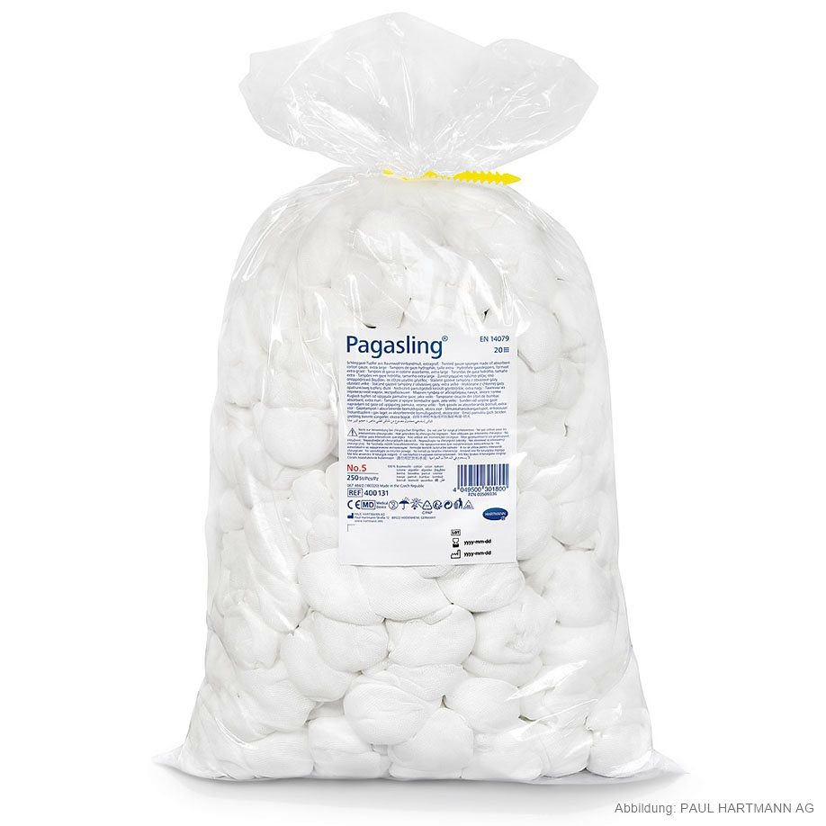 Pagasling Schlinggazetupfer unsteril Gr. 5 extragroß (4 x 250 Stck.)