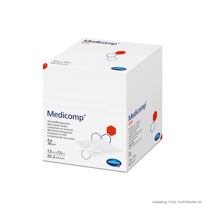 Medicomp Drain Schlitzkompressen 7,5 x 7,5 cm, steril (25 x 2 Stck.)