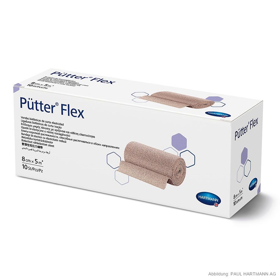 PütterFlex Kurzzugbinden 5 m x 8 cm (10 Stck.)