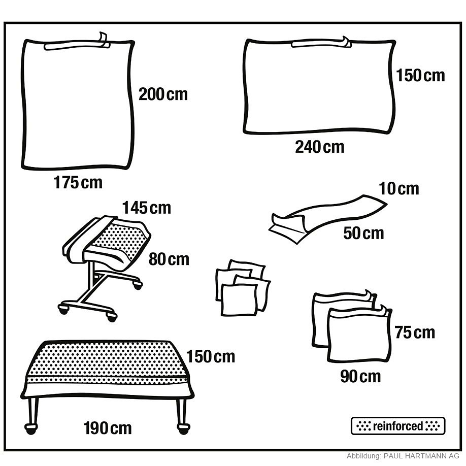 [HAP 938706] Foliodrape Protect Universal Set IV Einzeln steril verpackt (8 Sets)