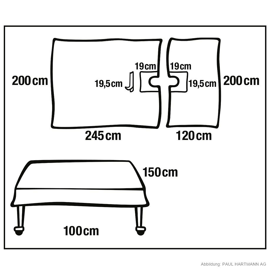 Foliodrape Protect HNO-/MKG-Set III Steril, einzeln verpackt (6 Sets)