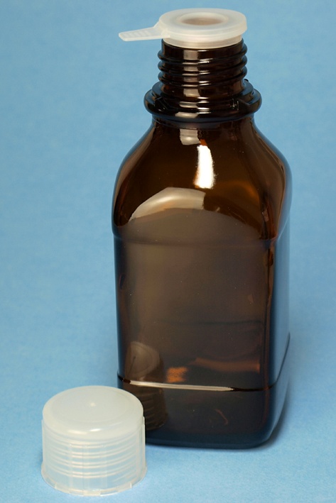 Gewindeflasche, Braunglas 500 ml Gewinde A 32
