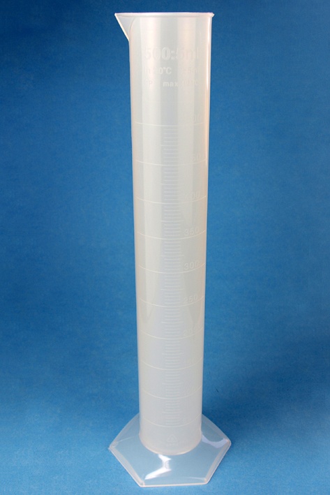 [HCT 42195030] Messzylinder 100 ml, Sechskantfuß Hohe Form, erhabene Skala