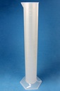 Messzylinder 100 ml, Sechskantfuß Hohe Form, erhabene Skala