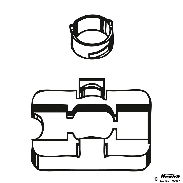 [HET 1662] Spannplatte 1-fach mit Spannring Autoklavierbar