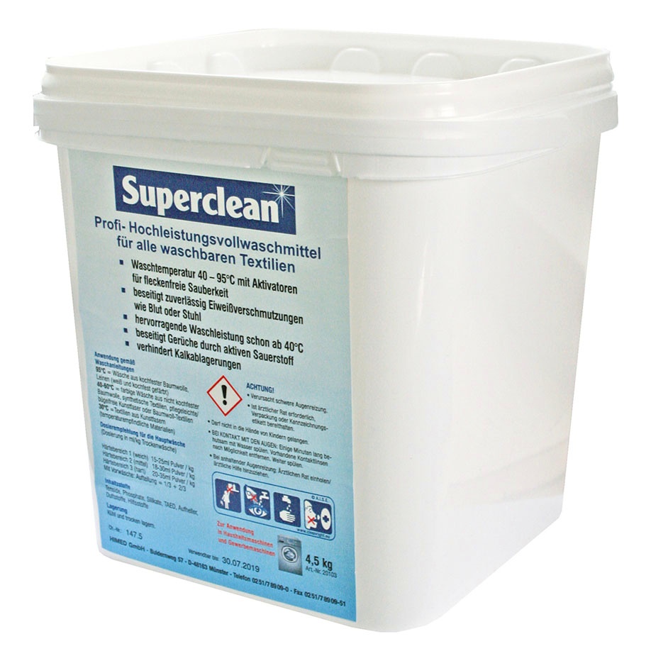 [HIB 20103] SuperClean 4,5 kg Hochleistungsvollwaschmittel