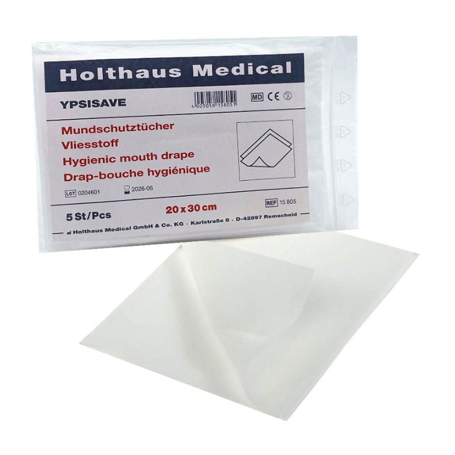 [HOL 15805] YPSISAVE Mundschutztücher 20 x 30 cm (5 Vliesstofftücher)