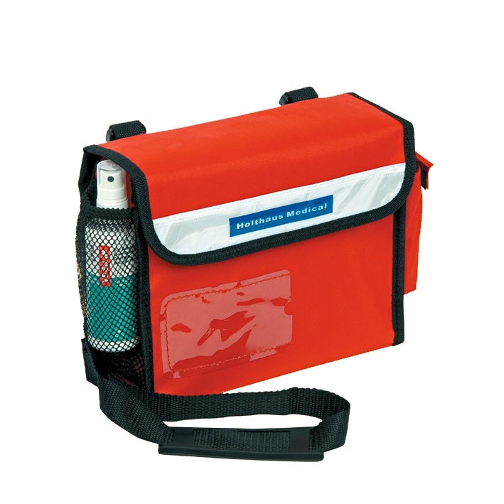 [HOL 65020] Sanitätsumhängetasche, rot Gefüllt nach DIN 13160