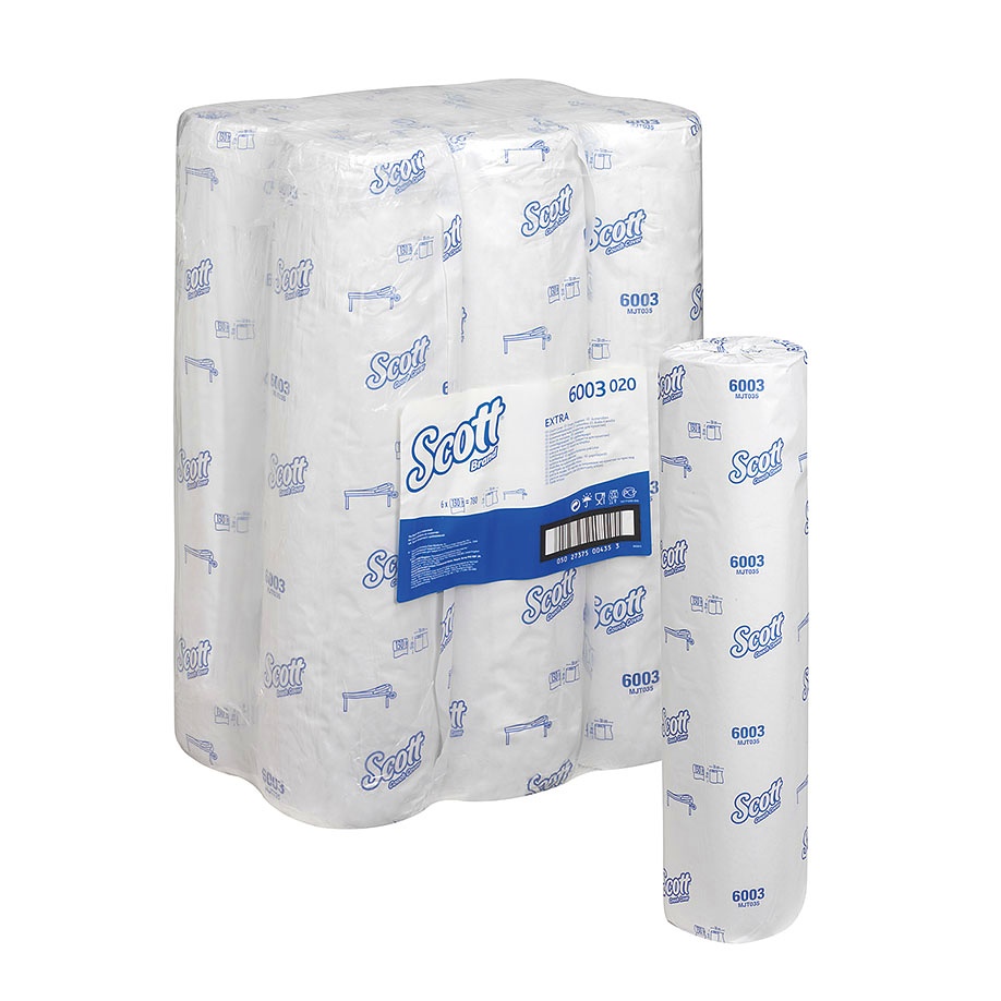 [KIM 6003] SCOTT EXTRA Ärzterollen weiß 2-lagig, 51 x 38 cm (6 x 130 Bl.)