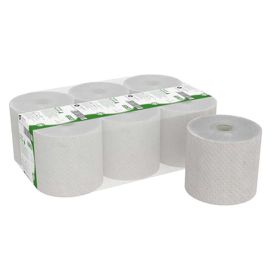 [KIM 6063] Hostess NATURA Handtücher 1-lagig, grau, 20 cm x 190 m (6 Rl.)