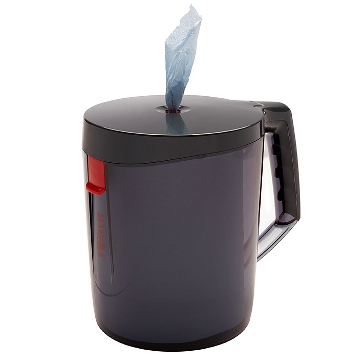 [KIM 6221] WYPALL Reach Spender transparent schwarz Für Zentralentnahme, 25,4 x 18 x 22,4 cm