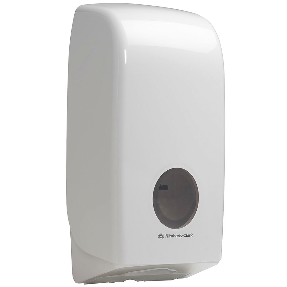 AQUARIUS Toilet Tissue Einzelblatt Spender, weiß, 34.1 x 16,9 x 12,3 cm