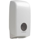 AQUARIUS Toilet Tissue Einzelblatt Spender, weiß, 34.1 x 16,9 x 12,3 cm