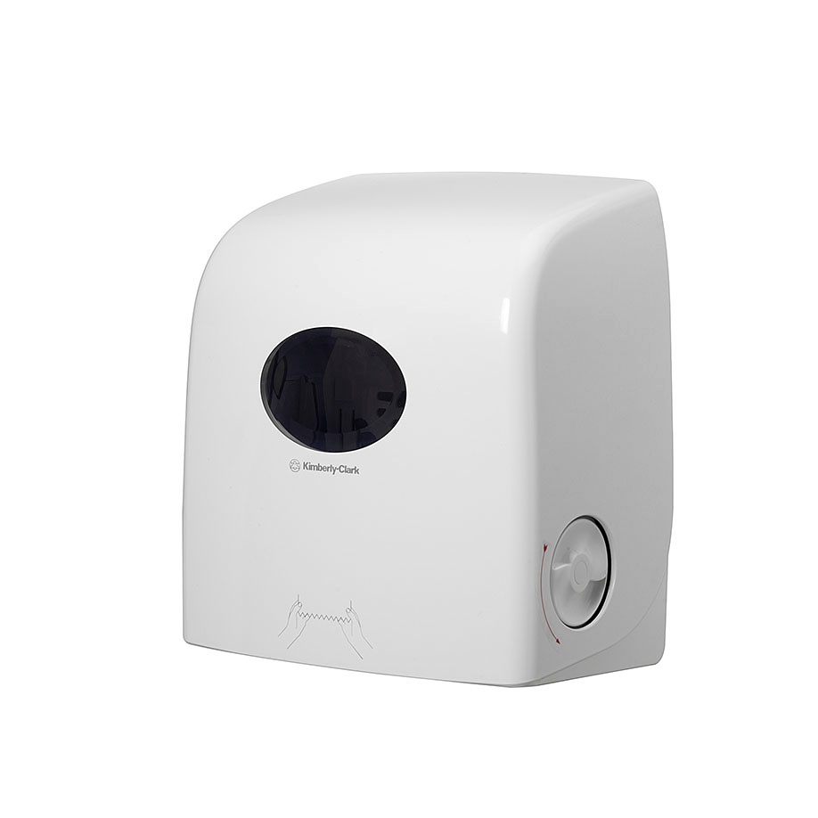 AQUARIUS Slimroll Rollenhandtuchspender Kunststoff, weiß, 34,3 x 31,8 x 19 cm
