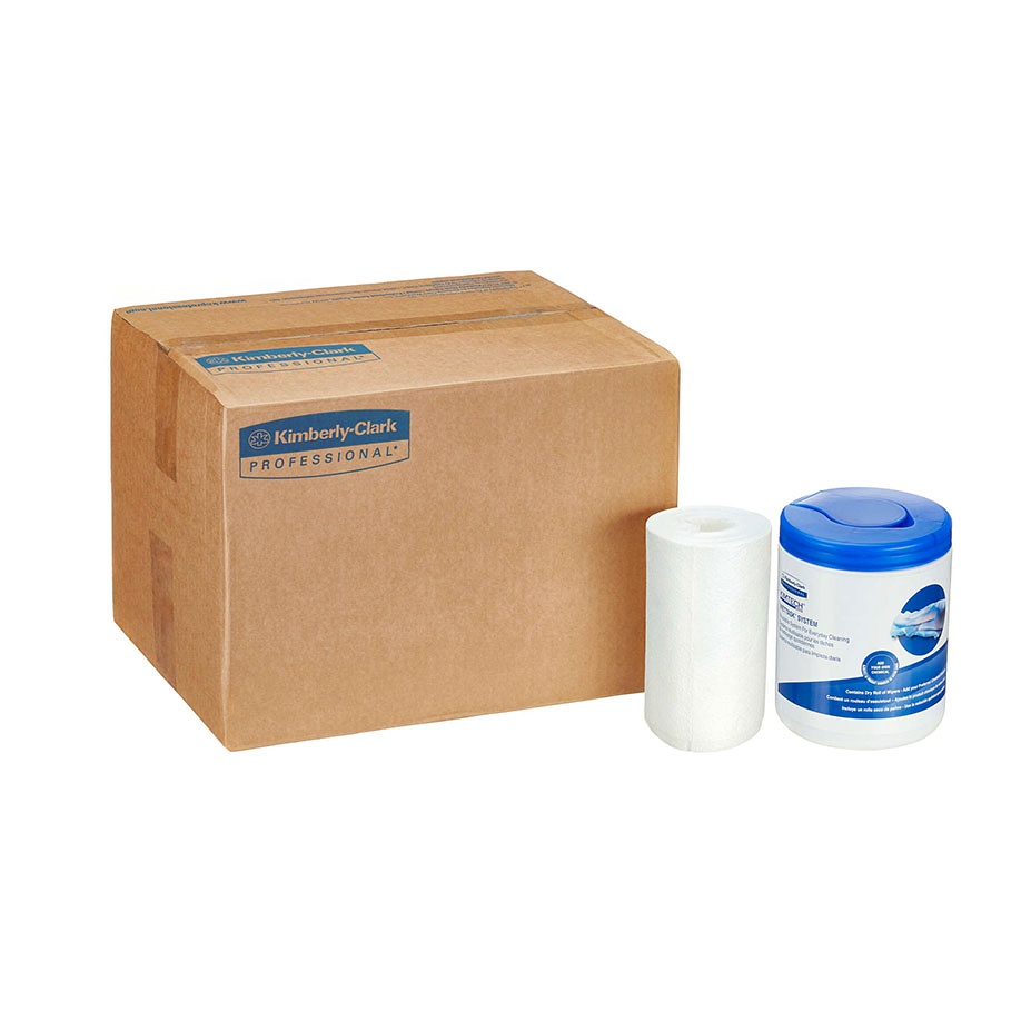 [KIM 7752] KIMTECH WETTASK DS Wischtücher Weiß, 30,4 x 15,2 cm (12 Rl. à 55 Bl.)