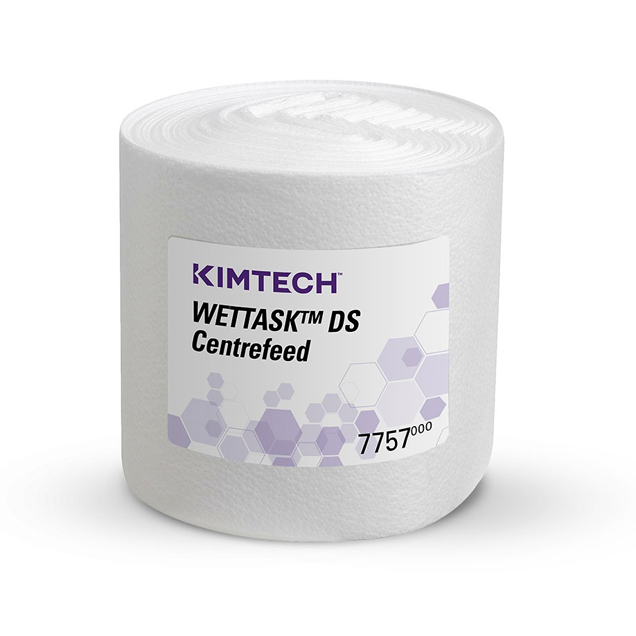 KIMTECH WETTASK DS Wischtücher Weiß, 30,5 x 15,2 cm (6 Rl. à 140 Bl.)