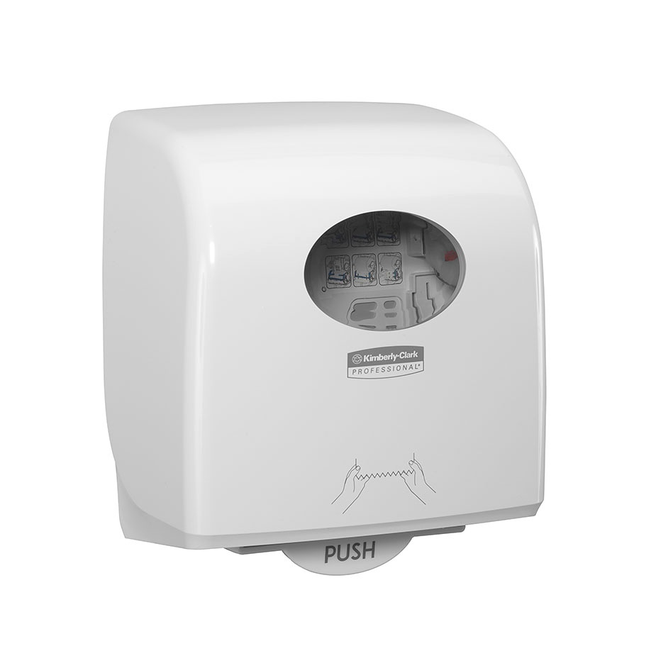 [KIM 7955] AQUARIUS Slimroll Rollenhandtuchspender Kunststoff, weiß 32,4 x 29,7 x 19,2 cm