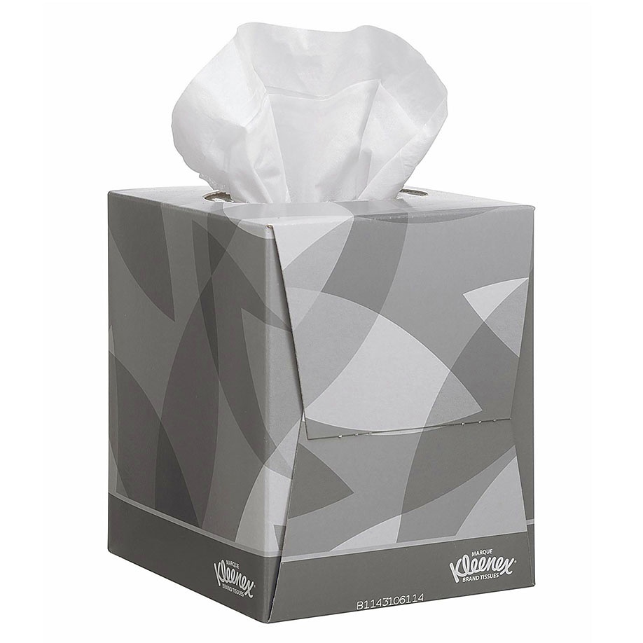 KLEENEX Kosmetiktücher (Würfel-Box) 2-lagig, 20,1 x 21 cm (12 x 88 Bl.)