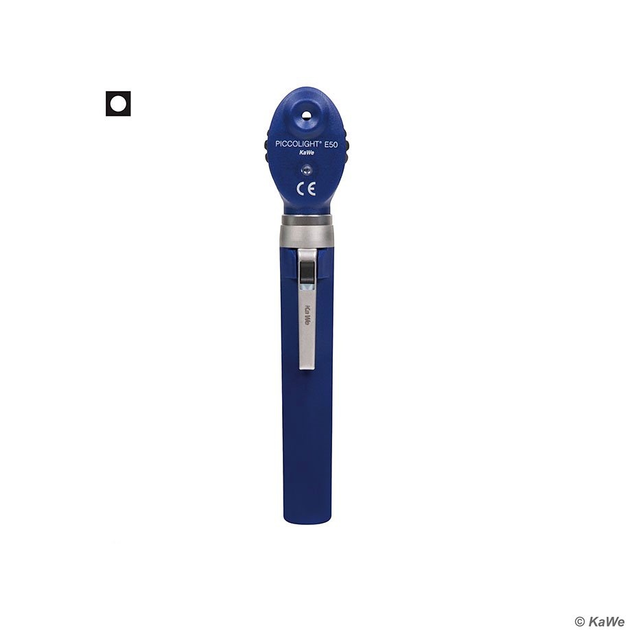 KaWe PICCOLIGHT E50 Ophthalmoskop 2,5 V Sky VL, Griff AA, 1 Blende