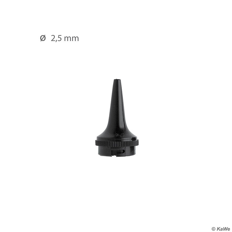 Dauer-Ohrtrichter schwarz, Ø 2,5 mm (3 Stck.)