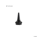 Dauer-Ohrtrichter schwarz, Ø 2,5 mm (3 Stck.)